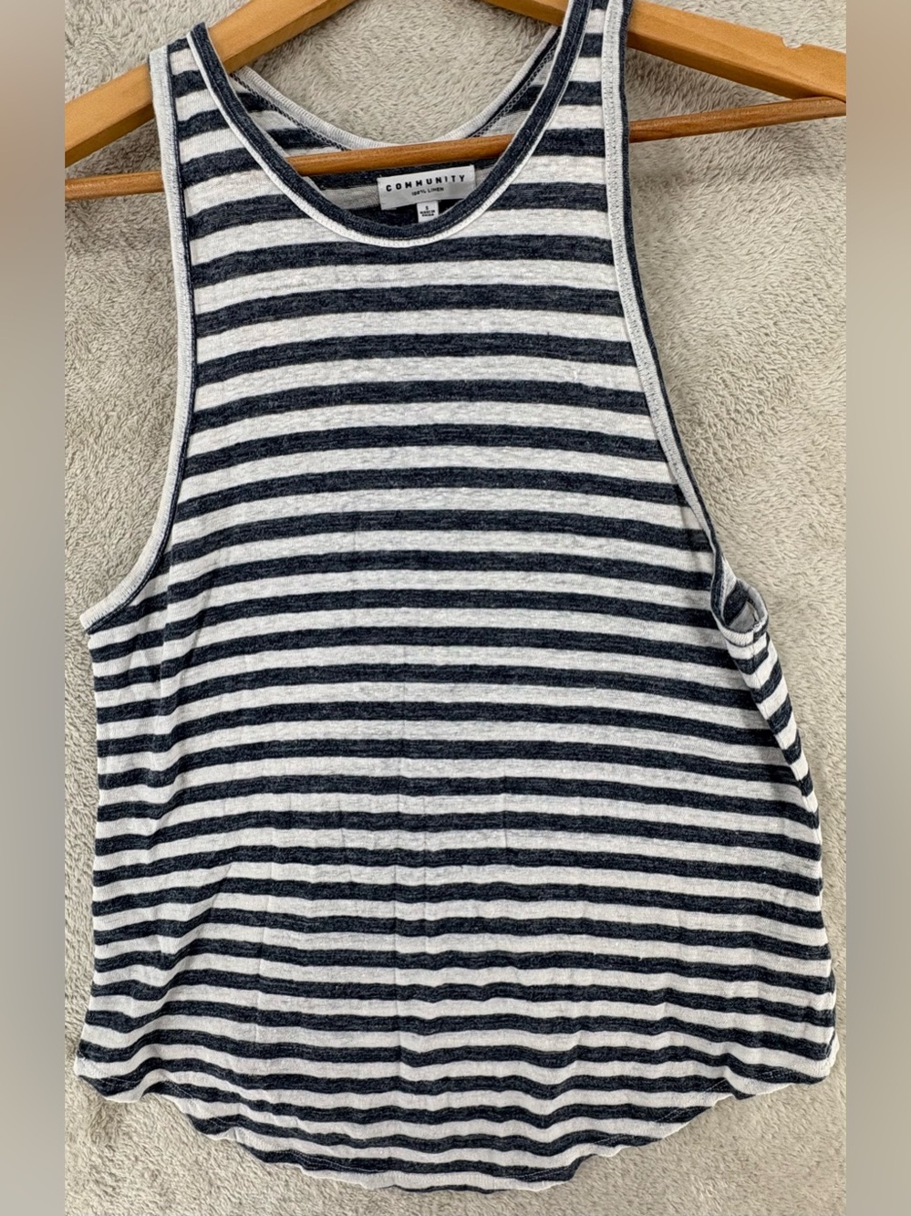 Aritzia “Community” Women’s S Striped Linen Tank Top